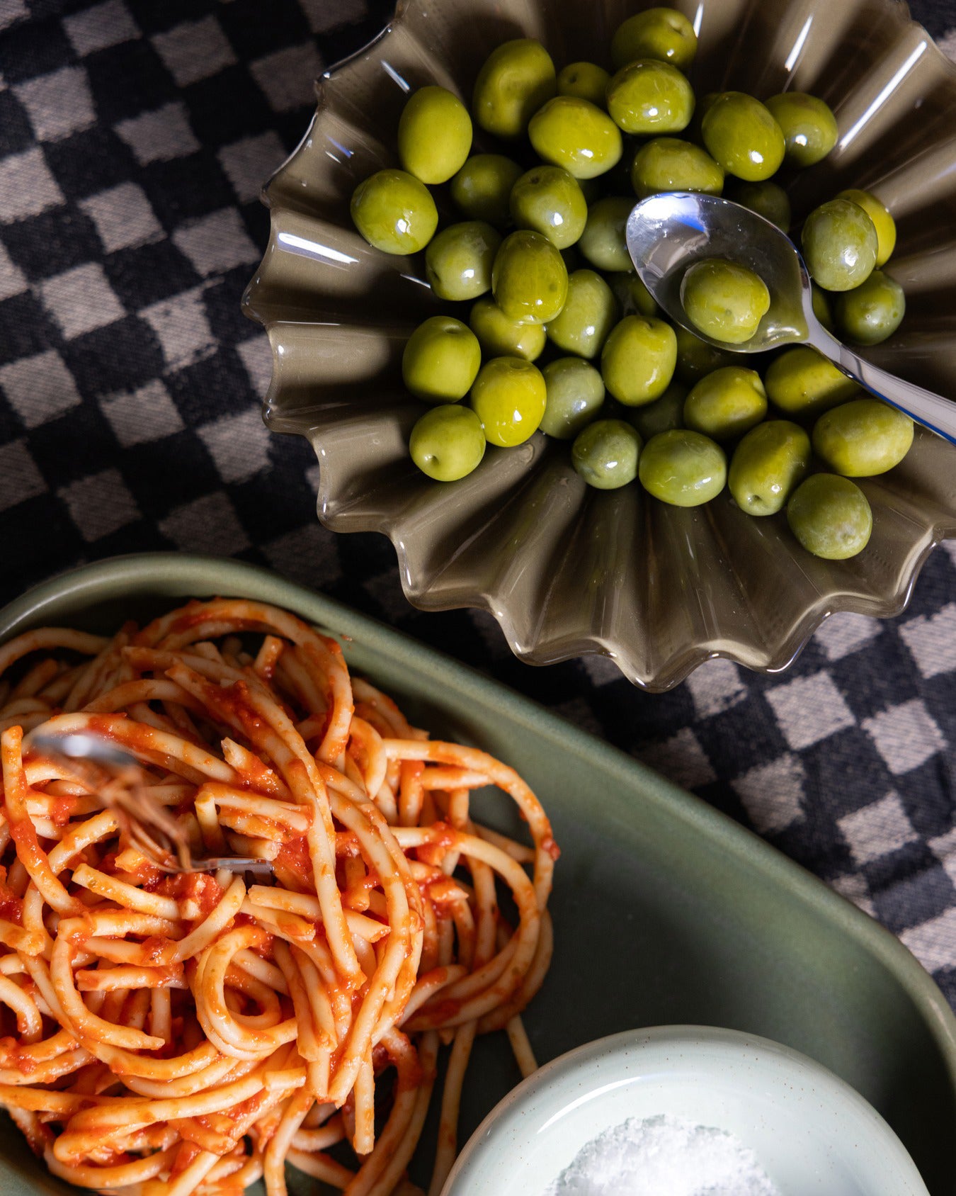 Skål Lori M - Beige/Grønn