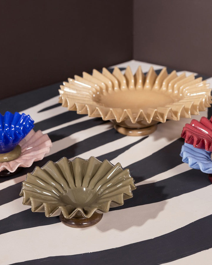 Skål Lori M - Beige/Grønn