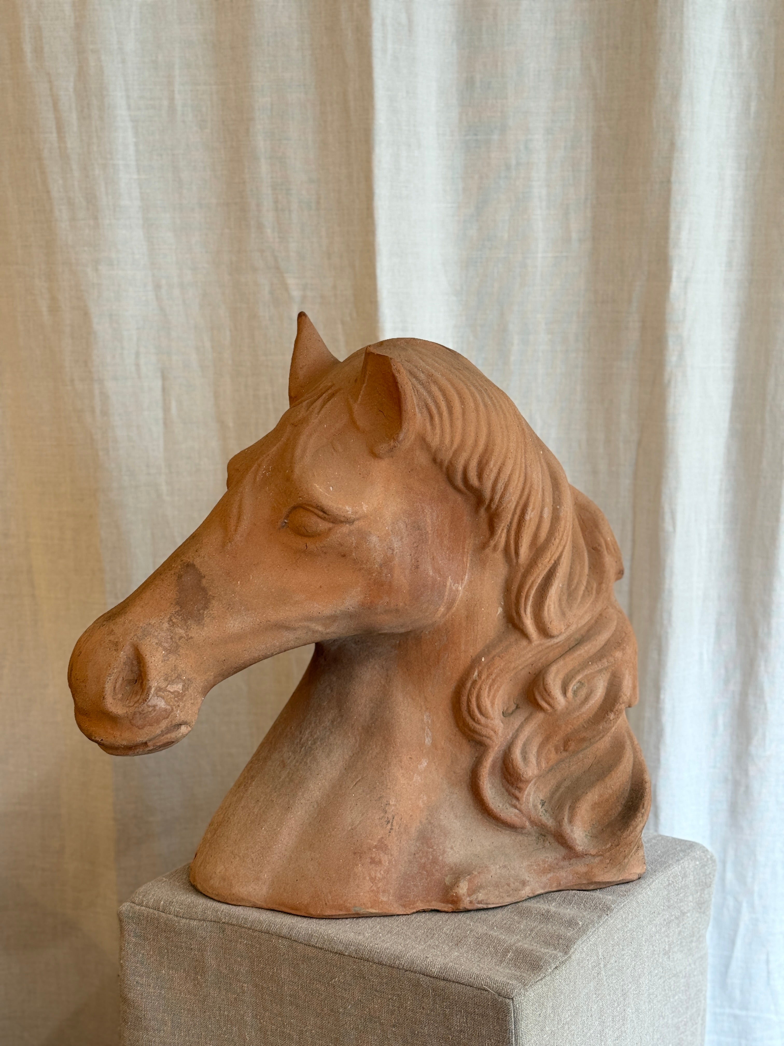 Hestehode i terrakotta