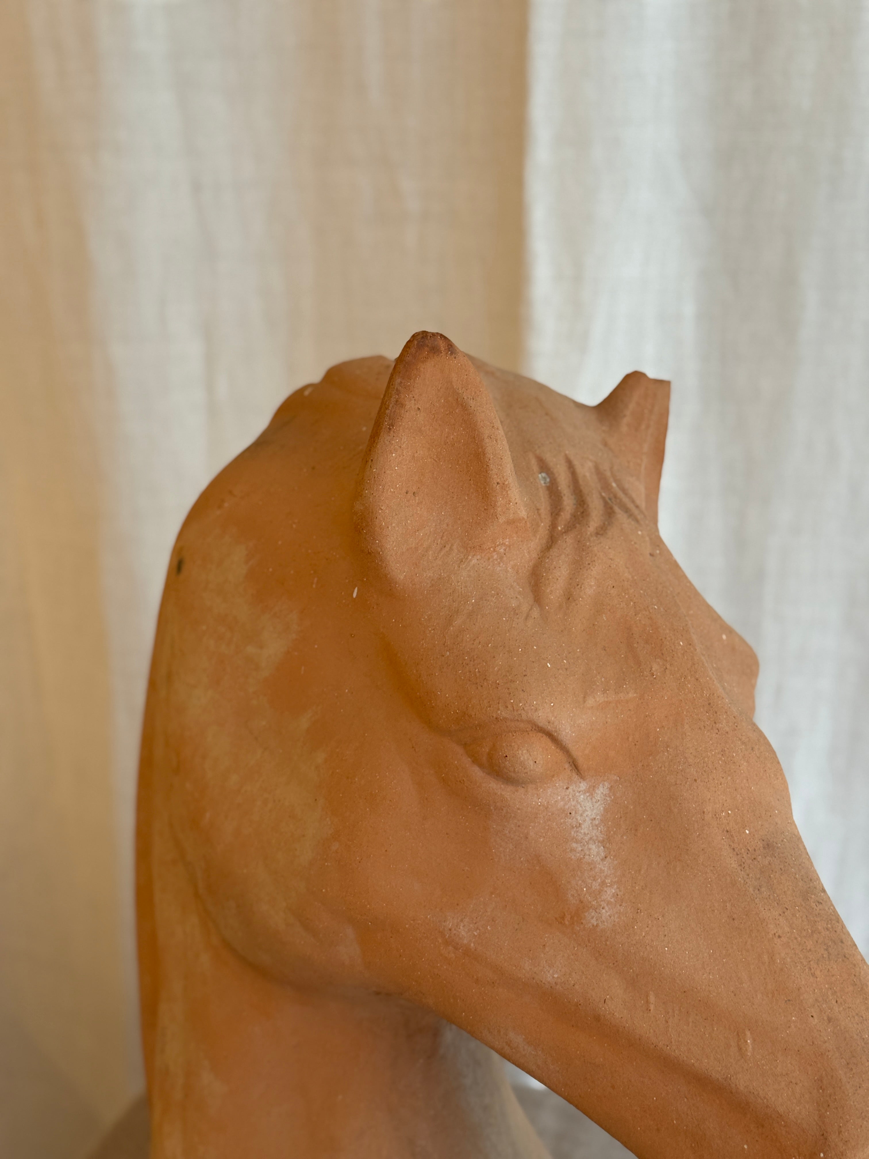 Hestehode i terrakotta