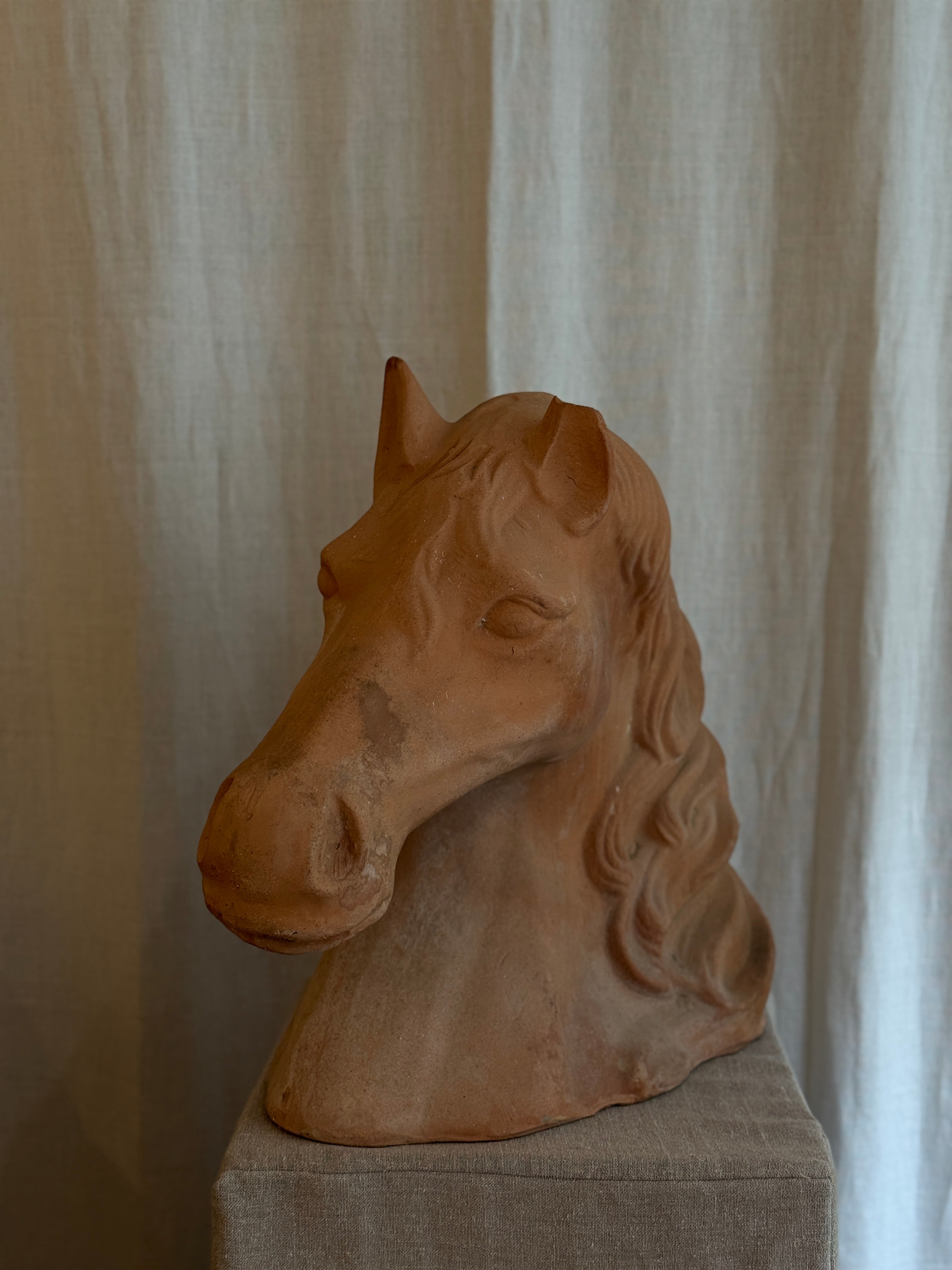 Hestehode i terrakotta