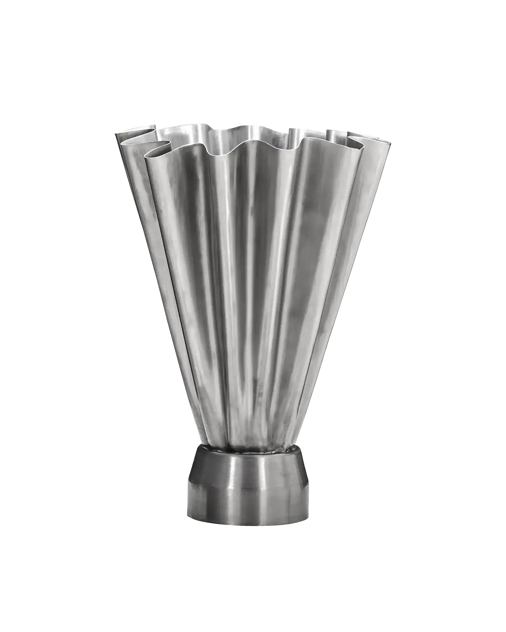 Vase Børstet Sølv - Medium