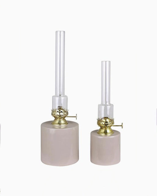 Oljelampe Rak Beige Liten
