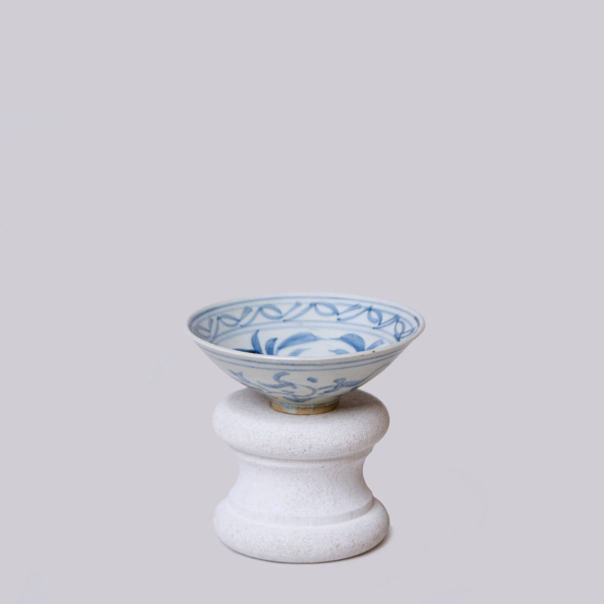 Skål Blue&White - Floral Conical