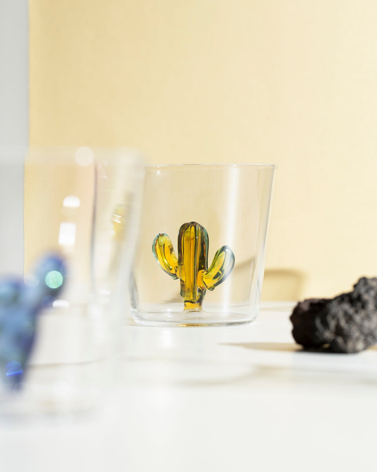 Desert Plants Glass - Cactus Green Amber