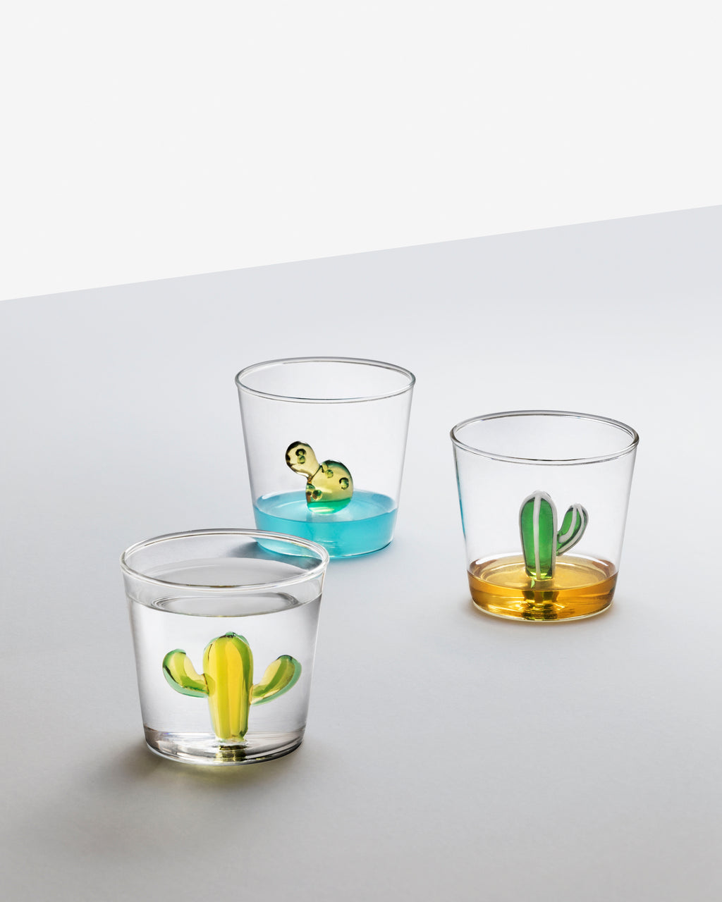 Desert Plants Glass - Cactus Green Amber