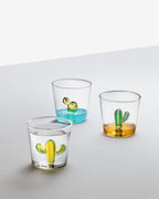 Desert Plants Glass - Cactus Green Amber