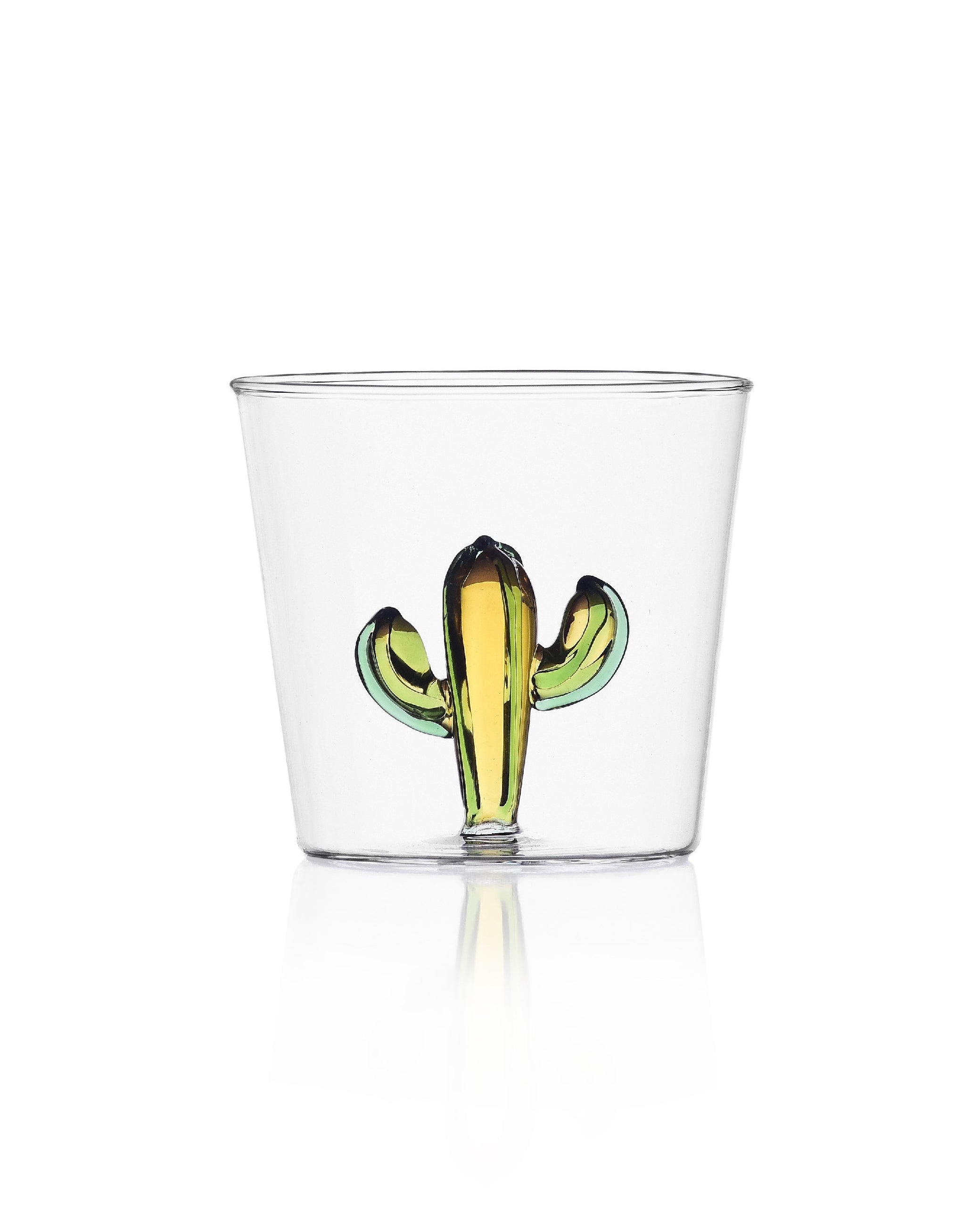 Desert Plants Glass - Cactus Green Amber