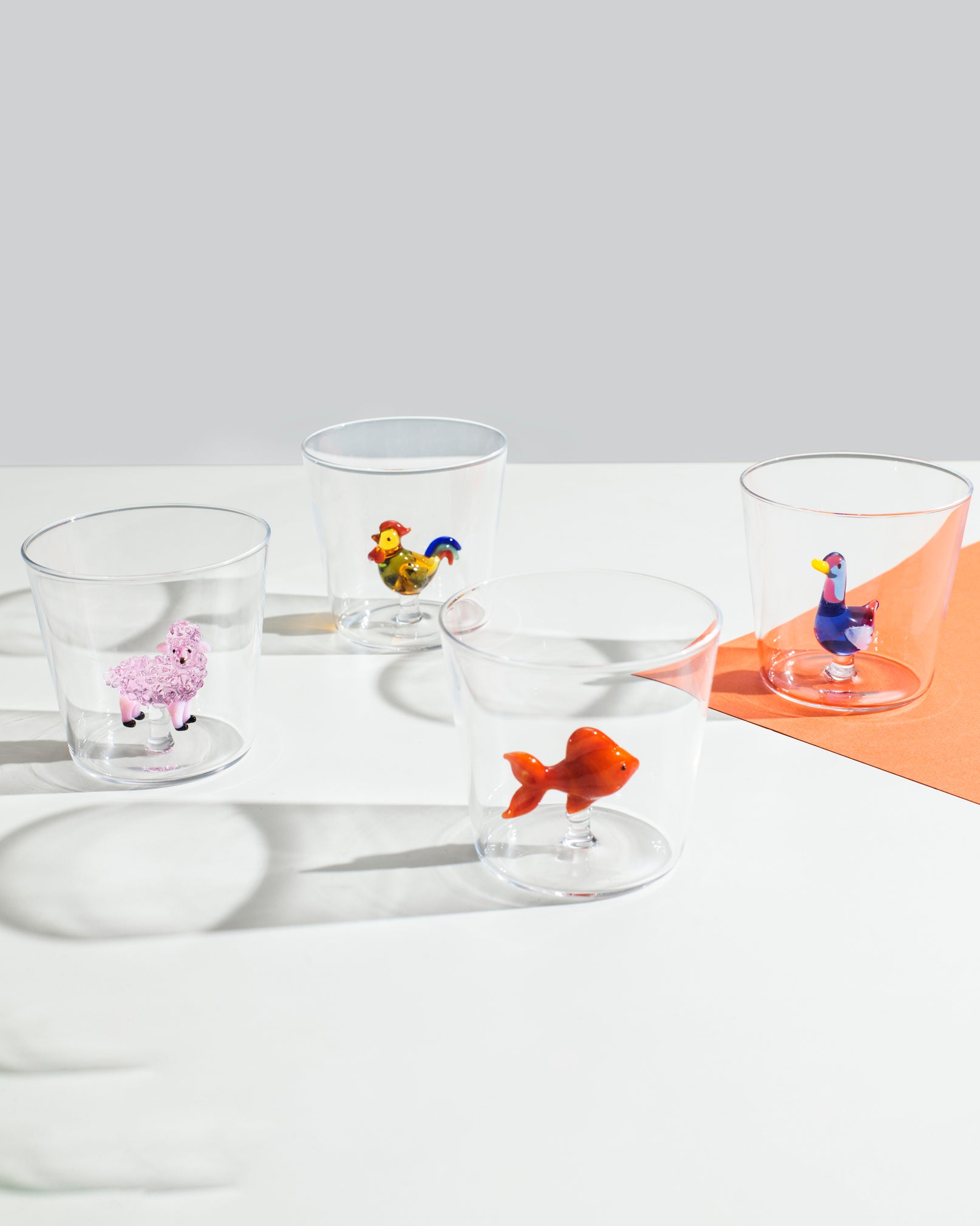Animal Farm Glass - Coloured Fish
