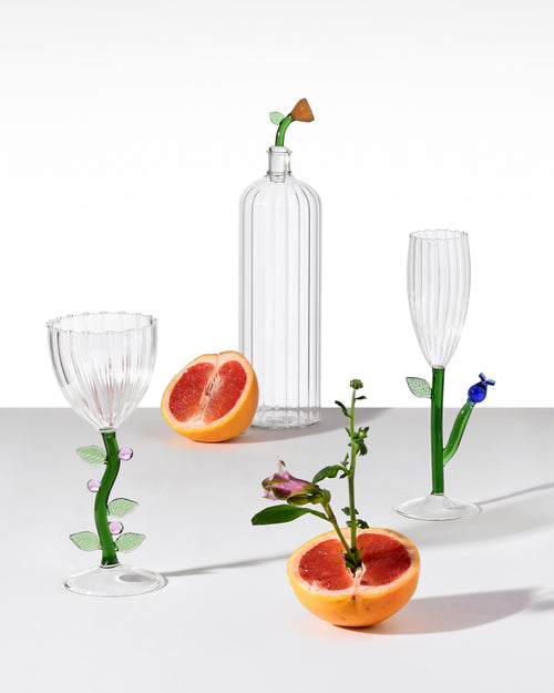 Botanica Champagneglass - Optical Amber Flower