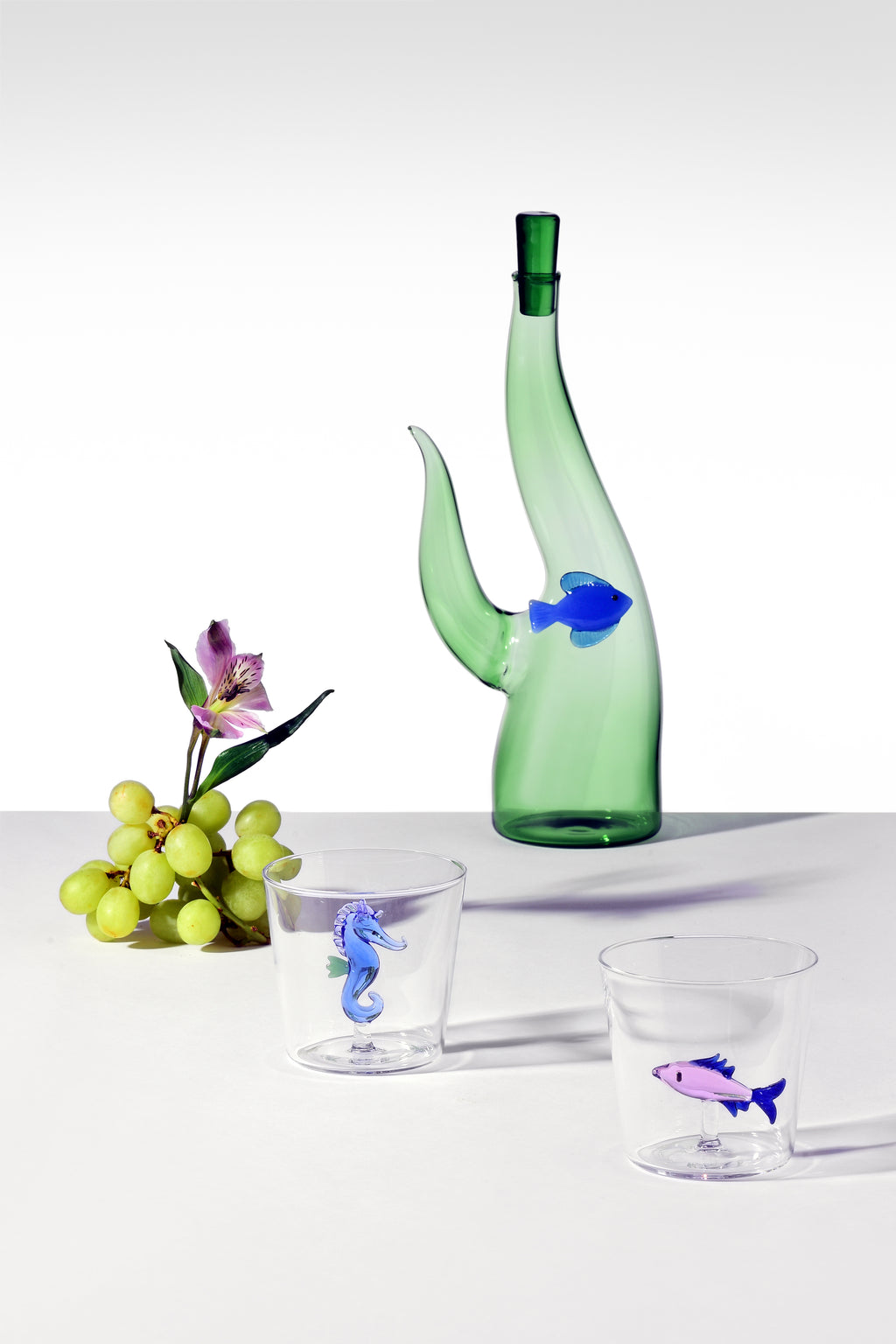 Marine Garden Glass - Sardine Pink