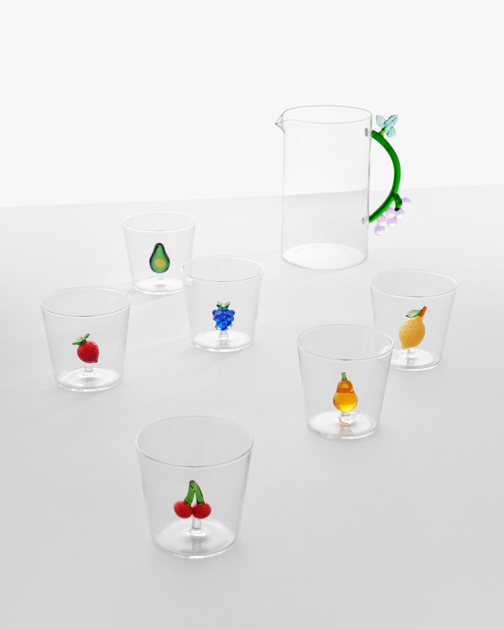 Fruits & Flowers Glass - Avocado