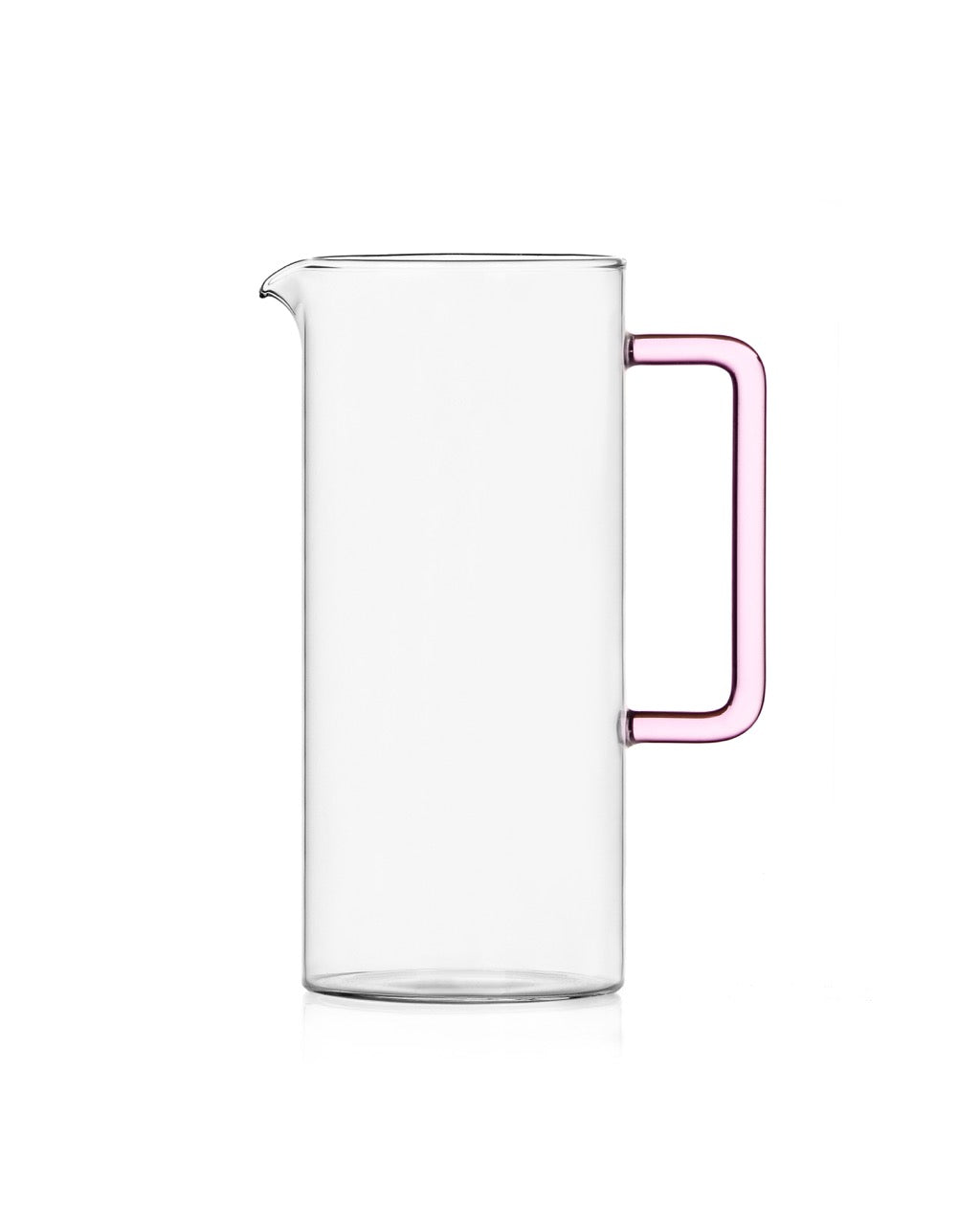 Tube Mugge - Clear Jug Pink Handle