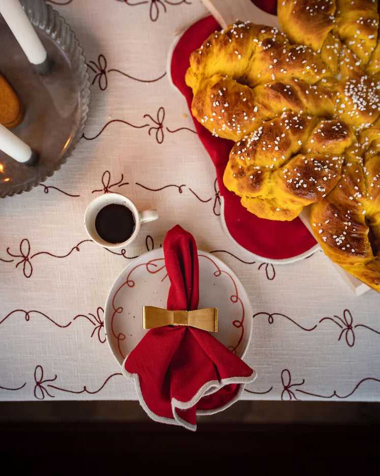 Serviettring Rosett Messing