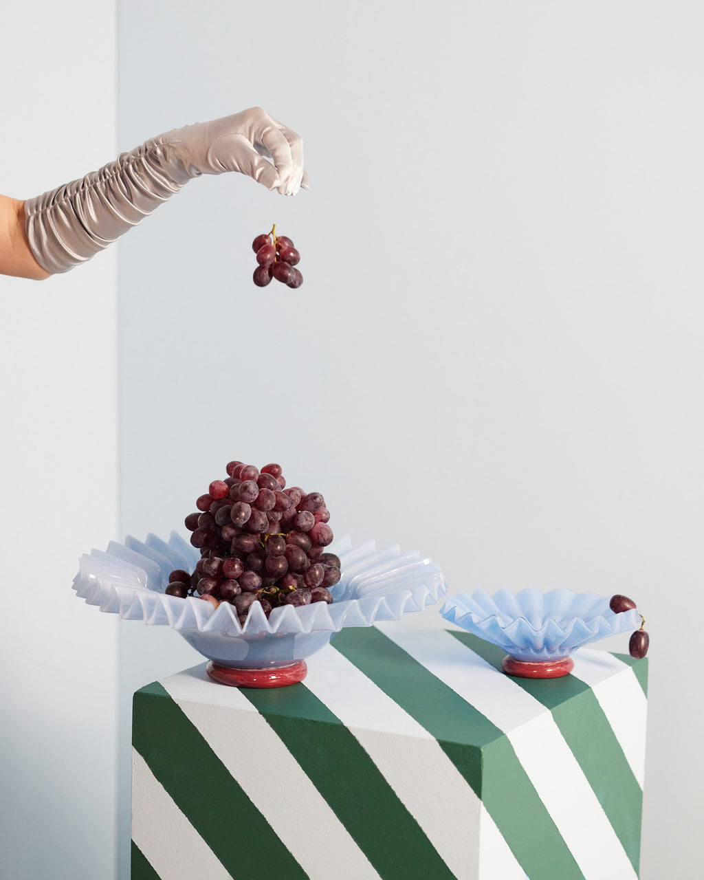 Skål Lori M - Lyseblå/Bordeaux