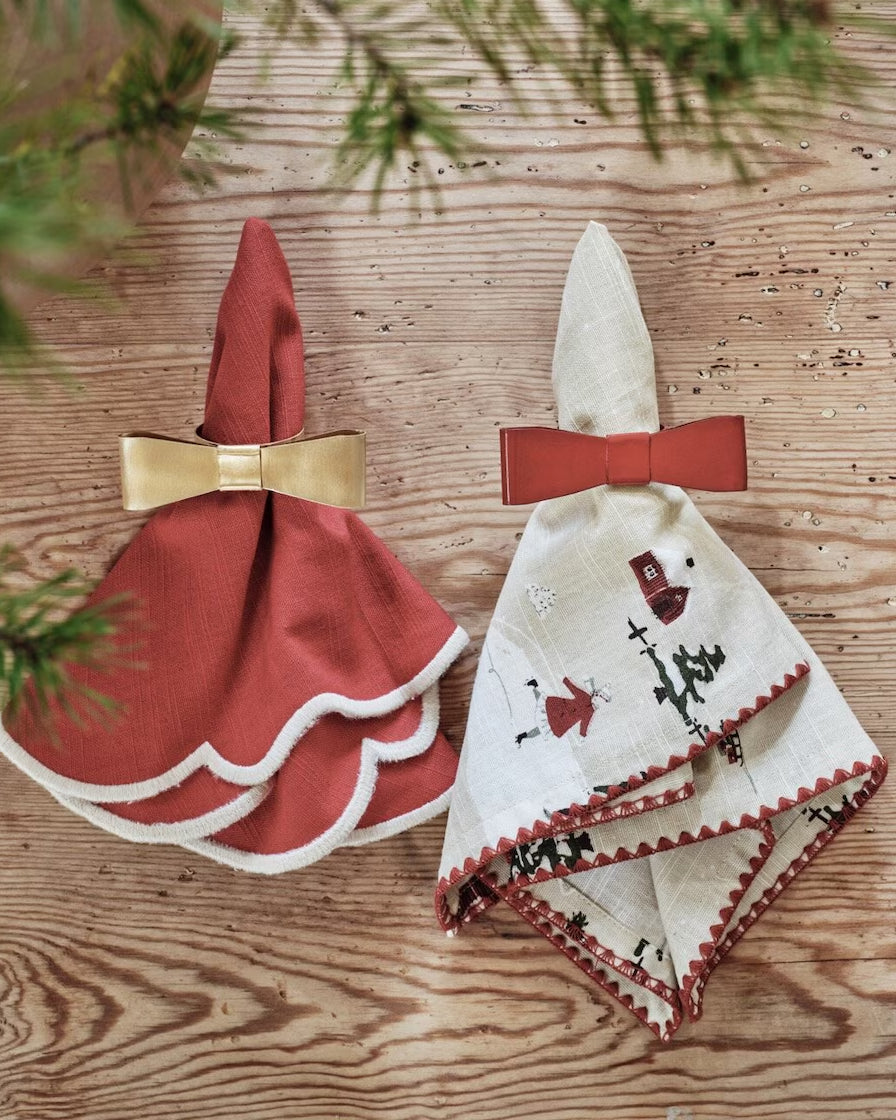 Serviettring Rosett Messing