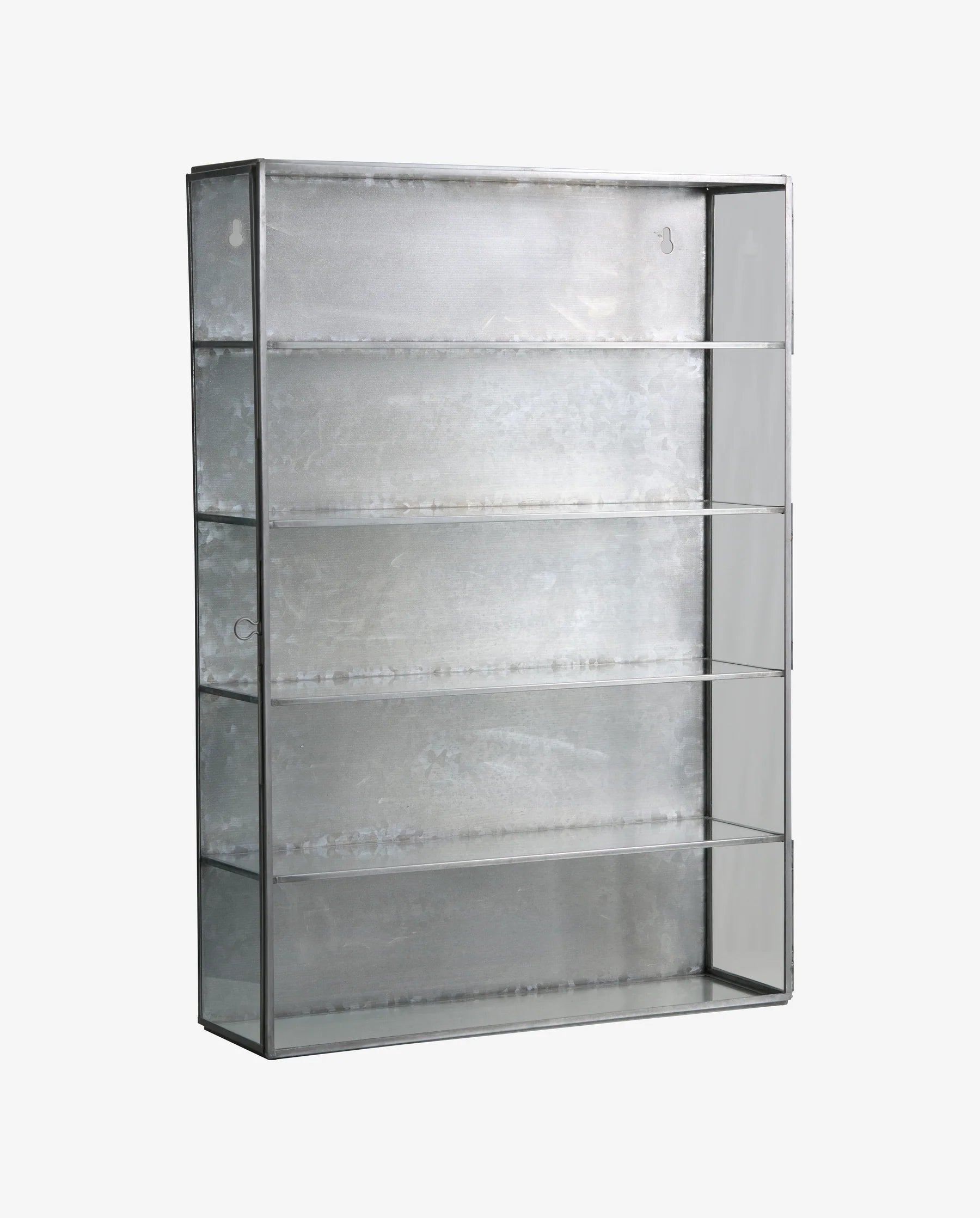 Veggskap Sølvfinish Glasshyller