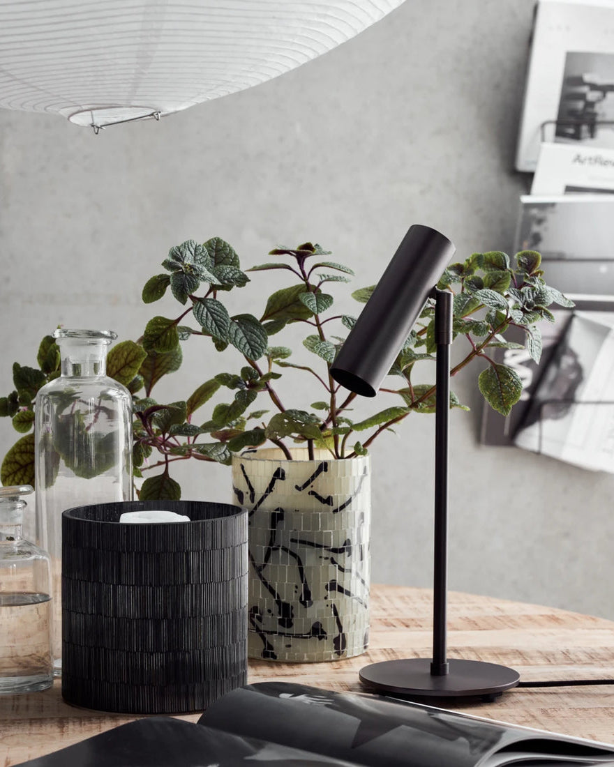 Bordlampe Sort Antikk