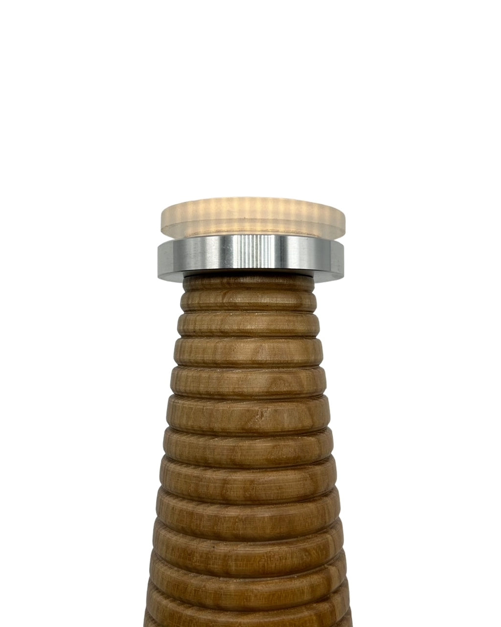 Ribbed Beech Style Bordlampe - Oppladbar