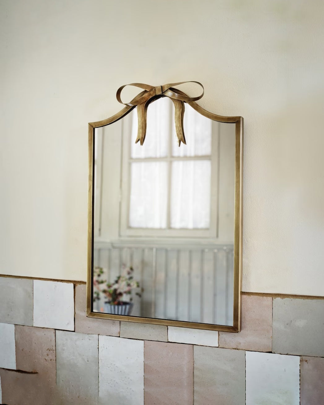 Speil Rosett Antikk Messing