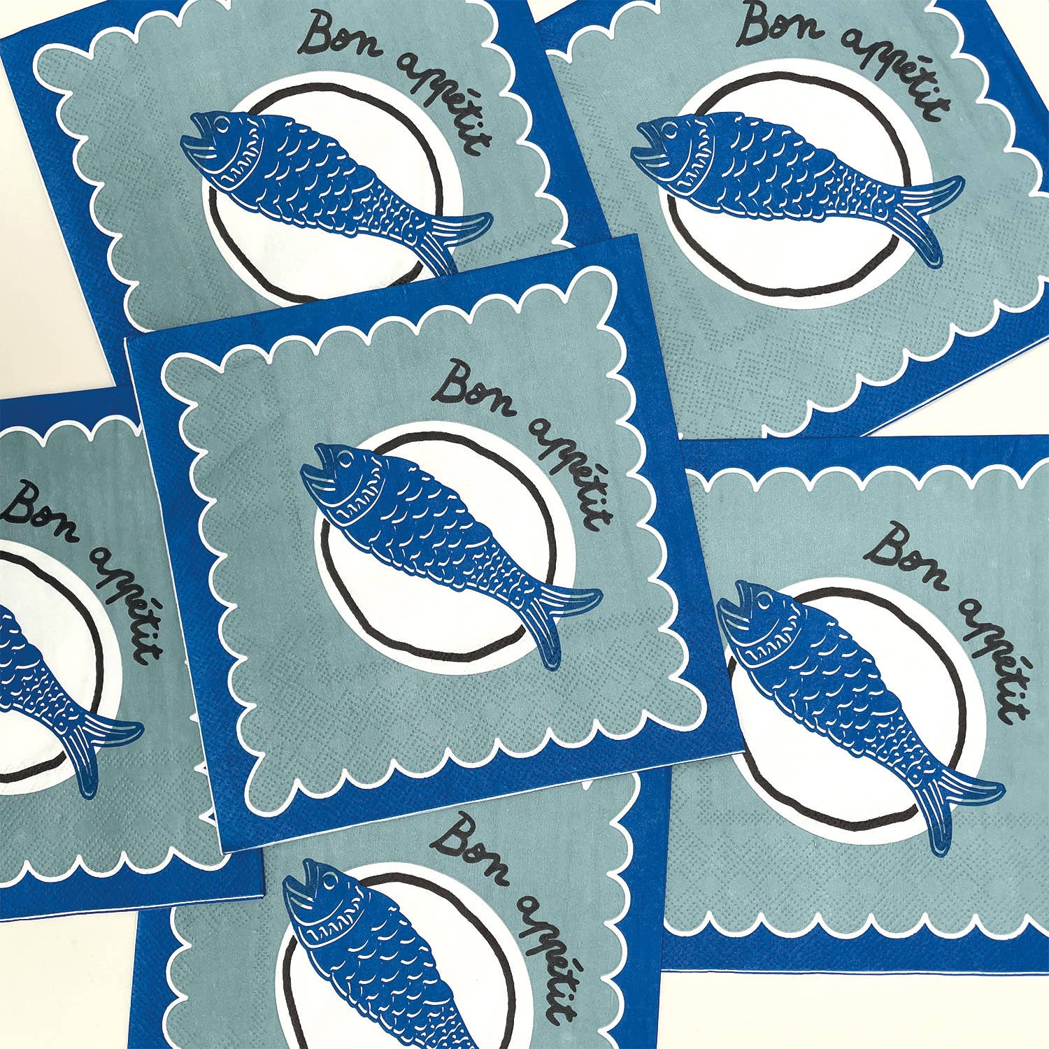 Blue Fish Servietter 20 stk