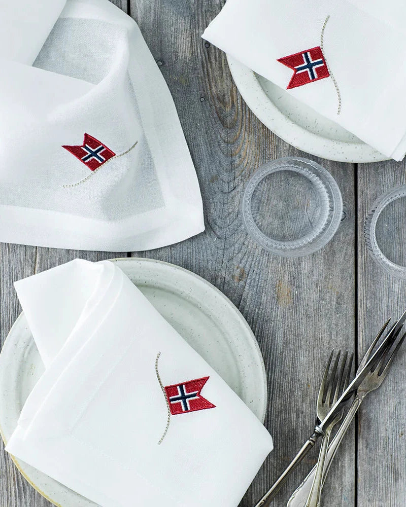 Serviett - Norsk Flagg