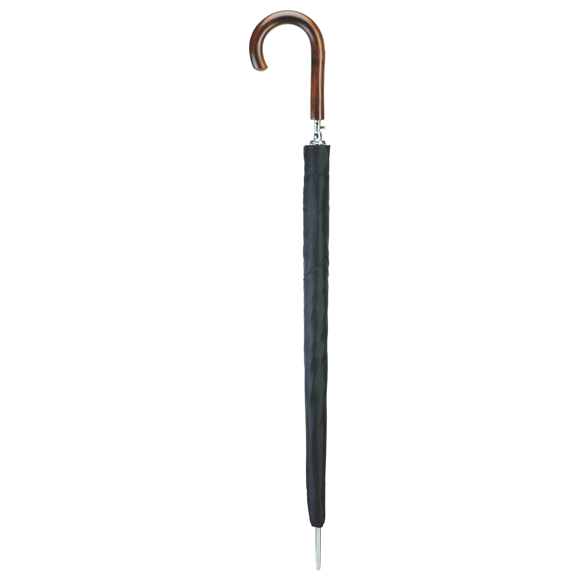 Dark Wood Crook Paraply