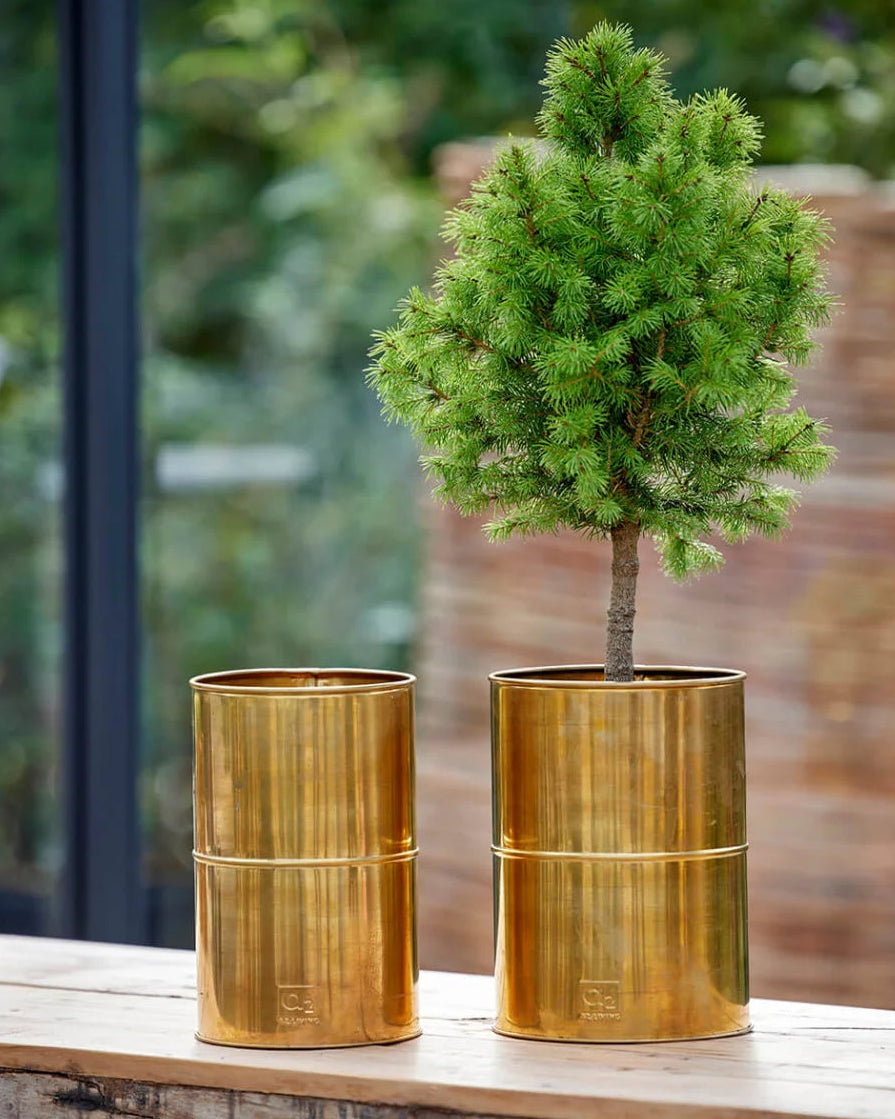 Messing vase Ø12 H20