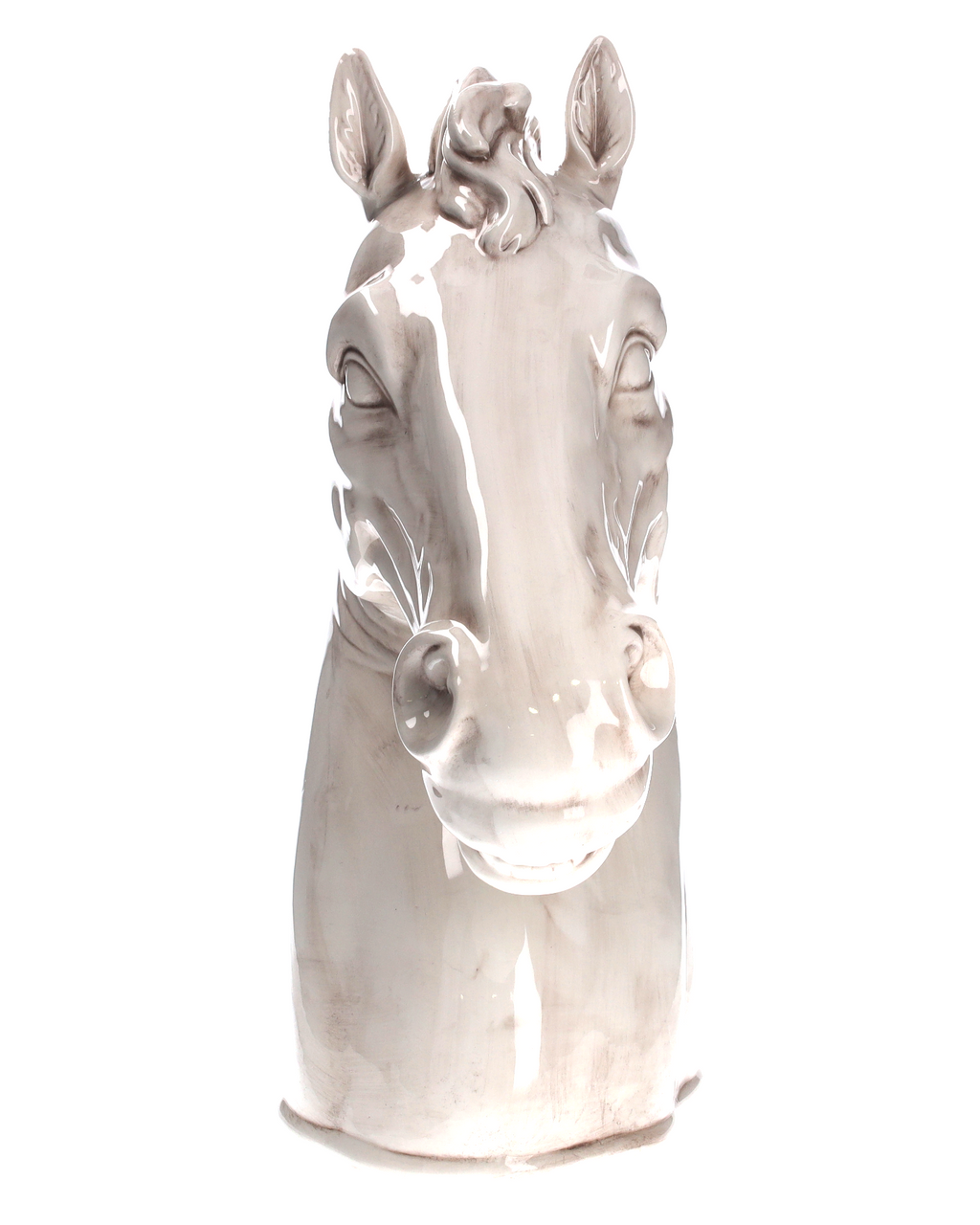 Hestehode Statue Hvit