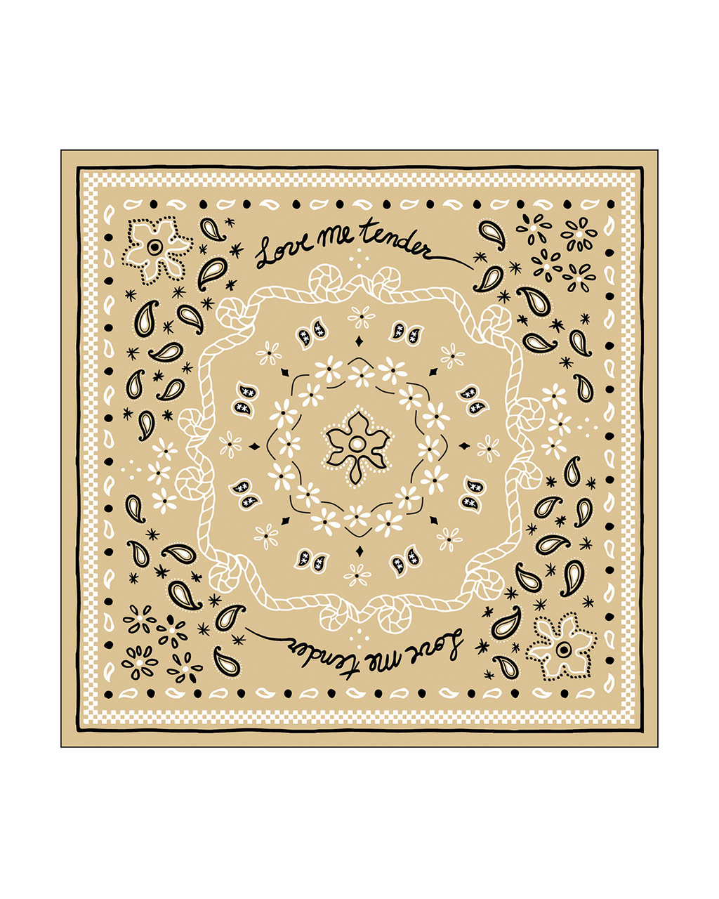 Beige Bandana Servietter 20 stk
