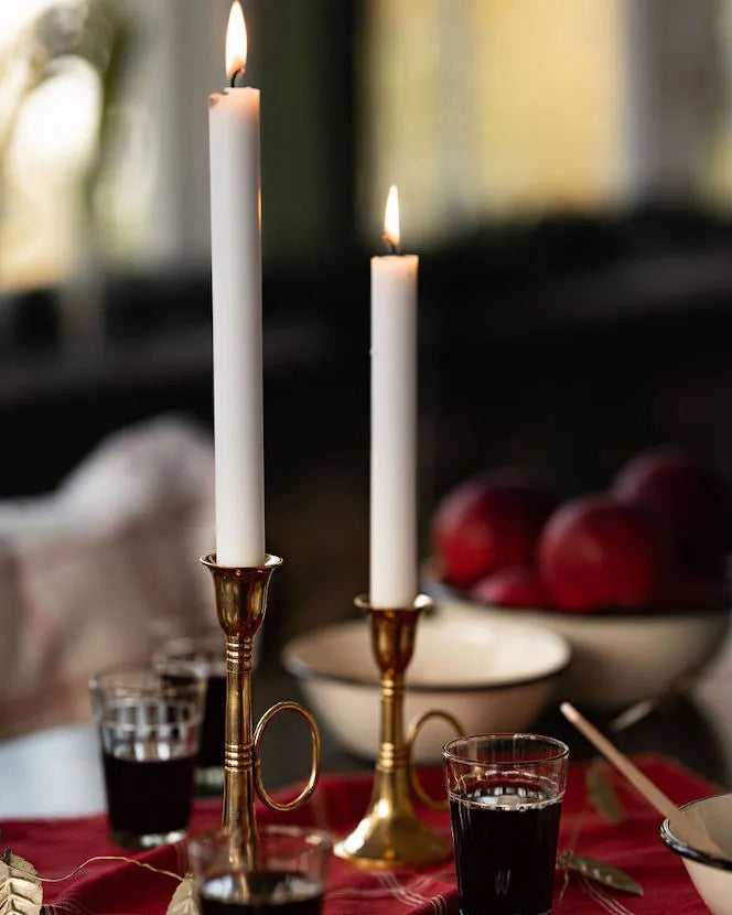 Lysestake Trompet Messing - Høy