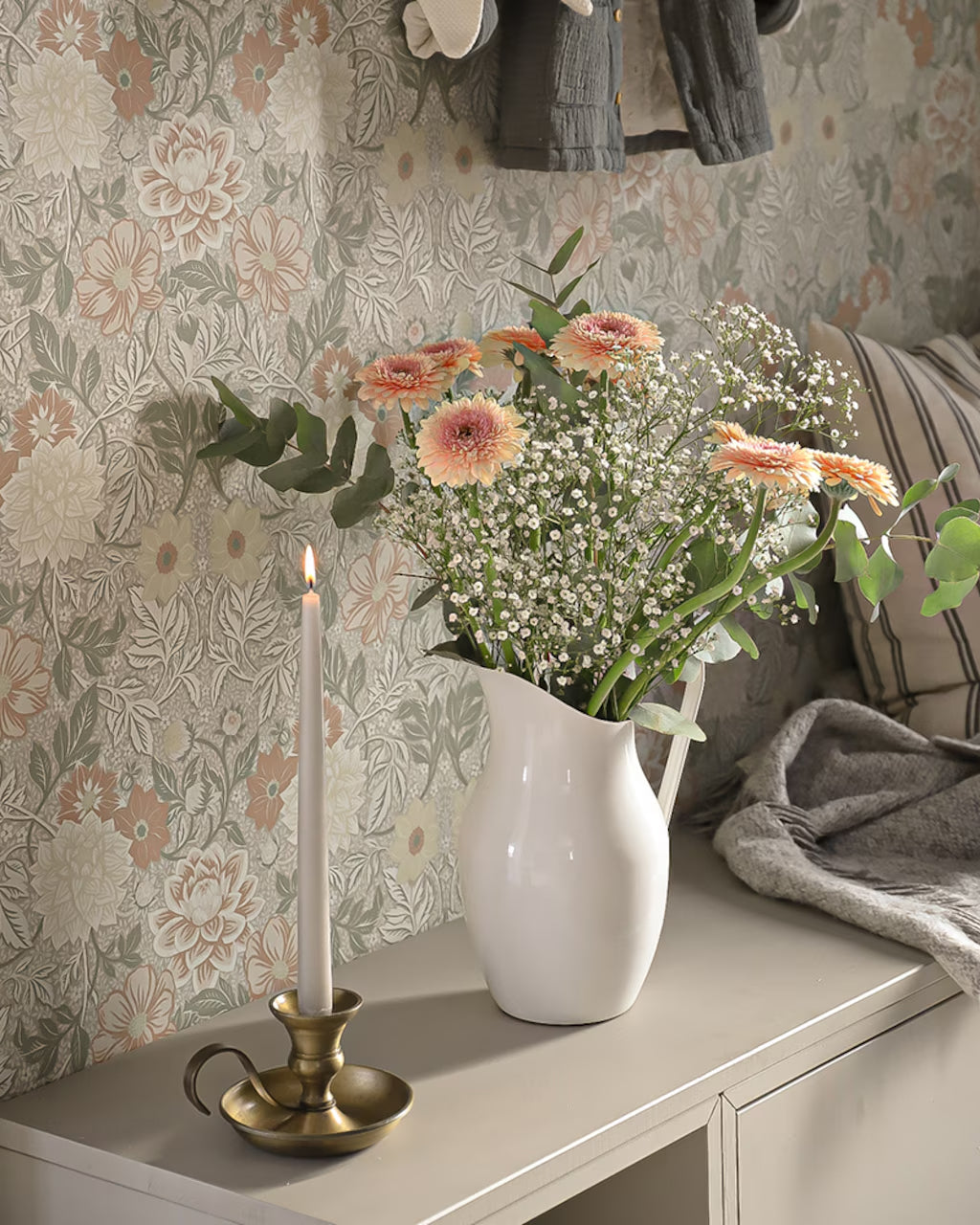 Lysestake Gunnar Antikk Messing