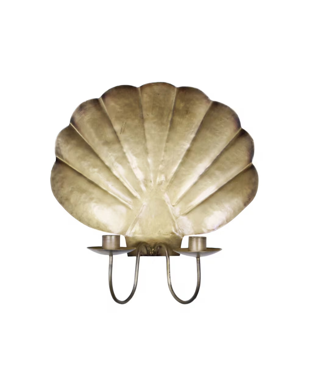 Vegglysestake Skjell Messing