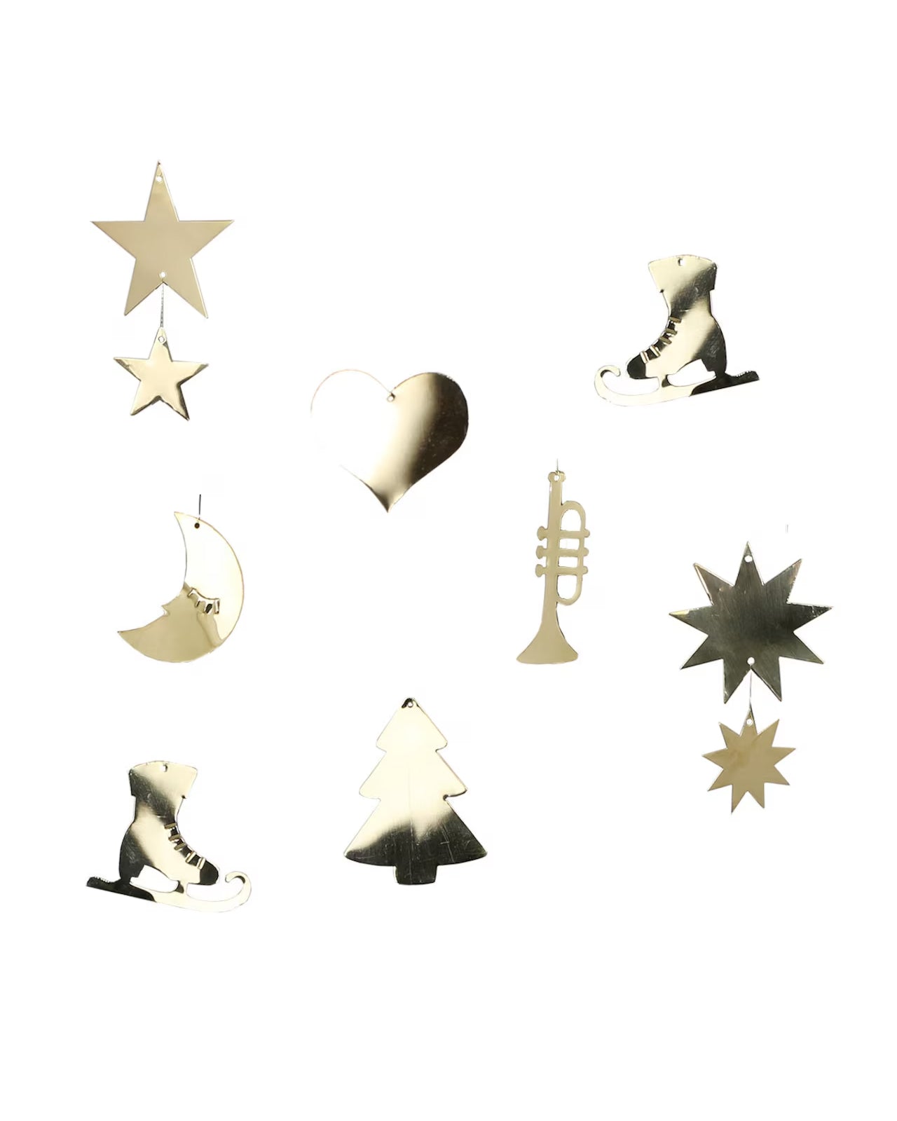 Julepynt Ornamenter 8-pk Messing