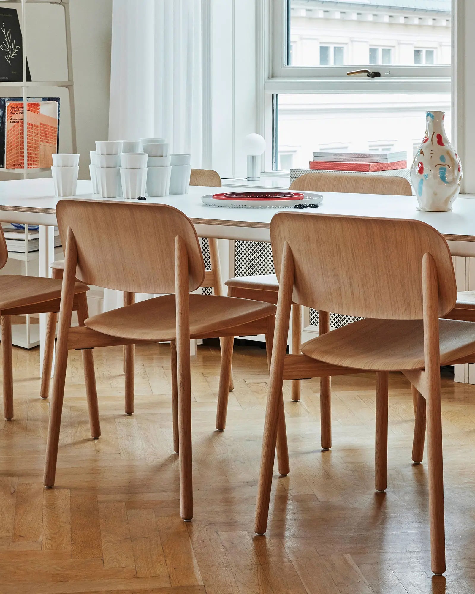 Soft Edge 60 Spisestol, Cognac Sense, Lys Eik - 2 stk