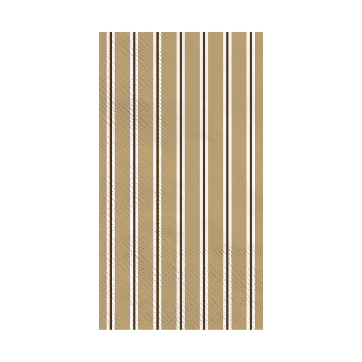 Beige striped rectangular paper napkins