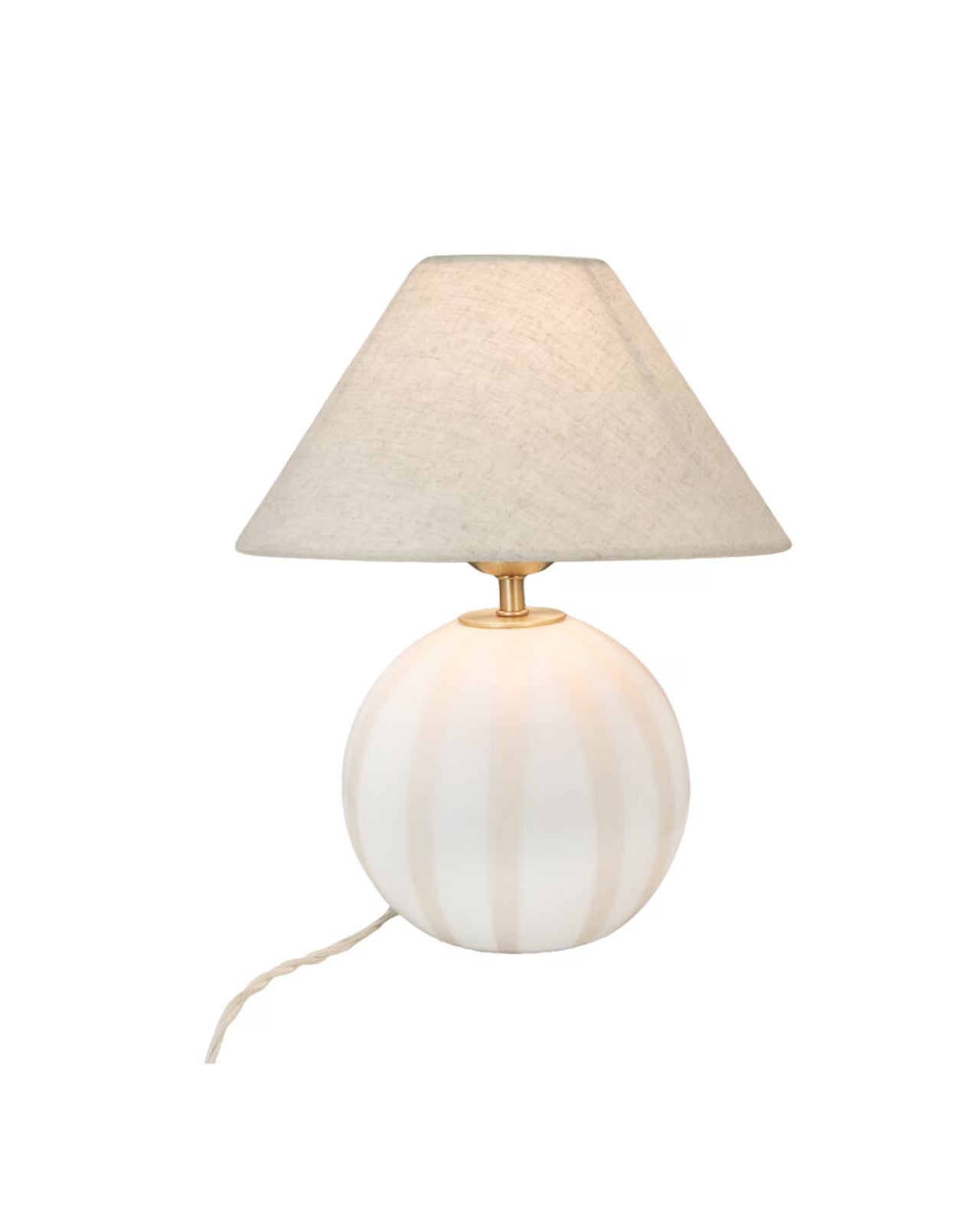 Alba Bordlampe -  Opal Beige/White Small