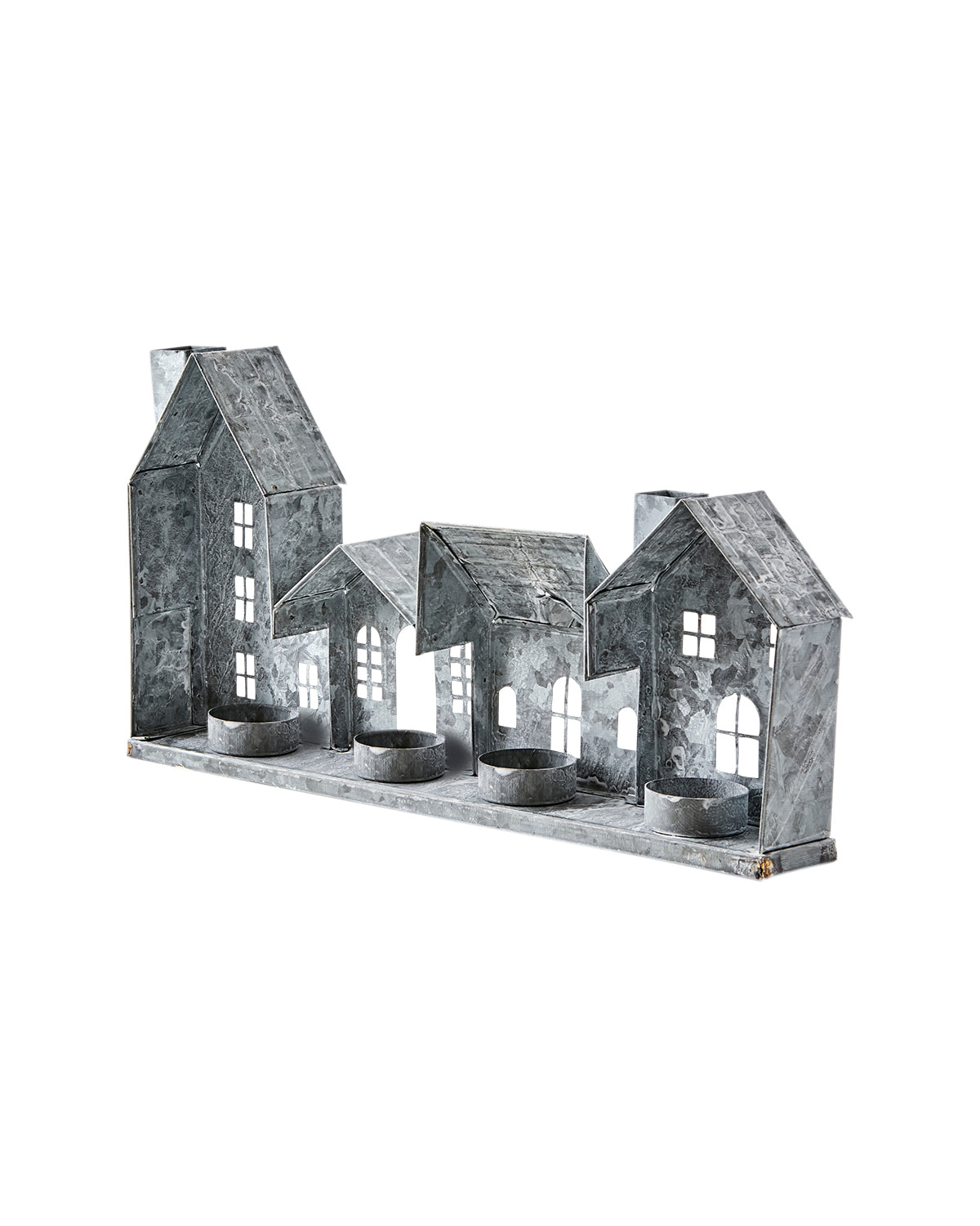 Lyslykt Hus Hvit/Grå - By