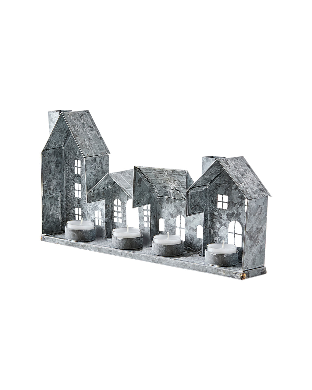 Lyslykt Hus Hvit/Grå - By