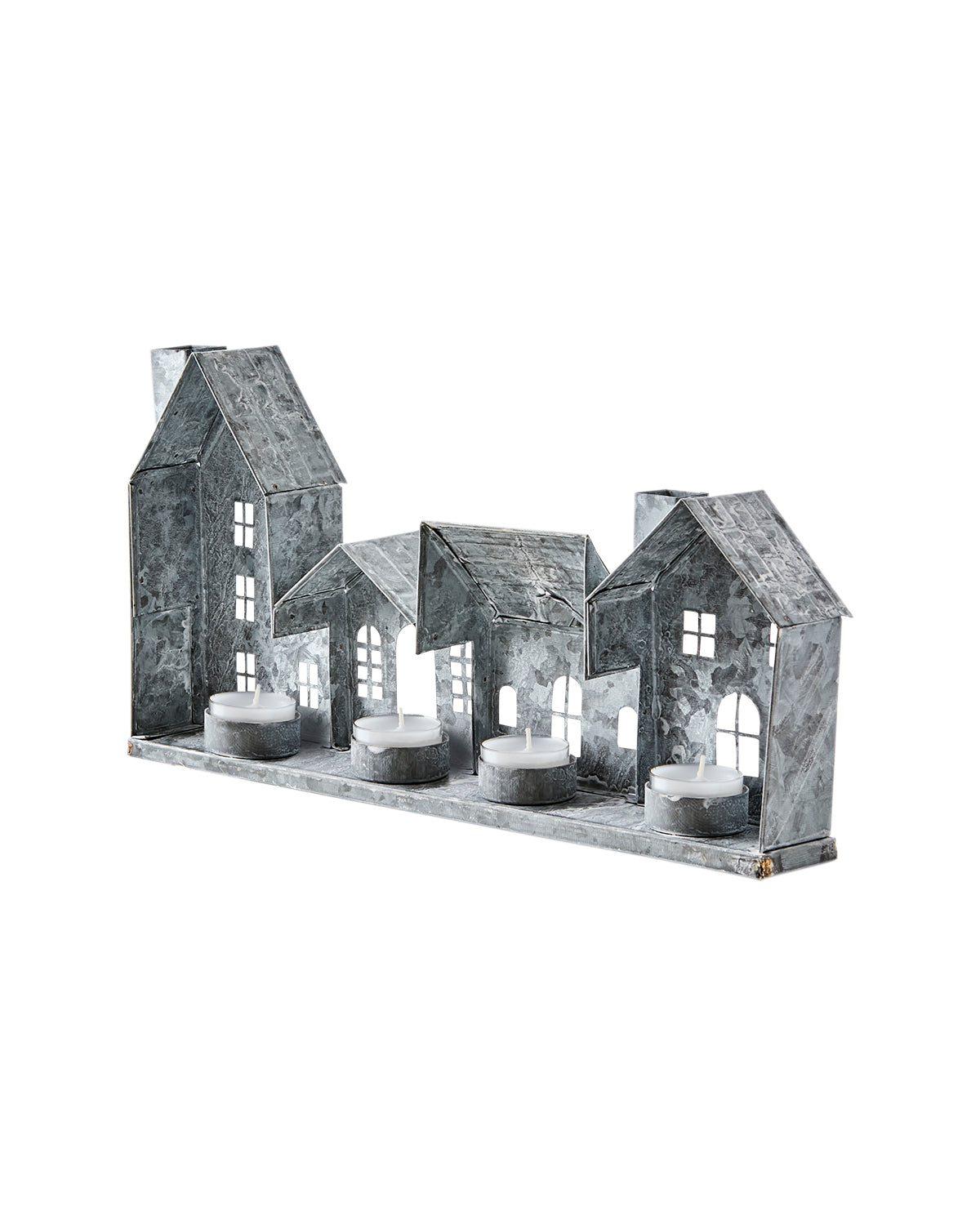 Lyslykt Hus Hvit/Grå - By