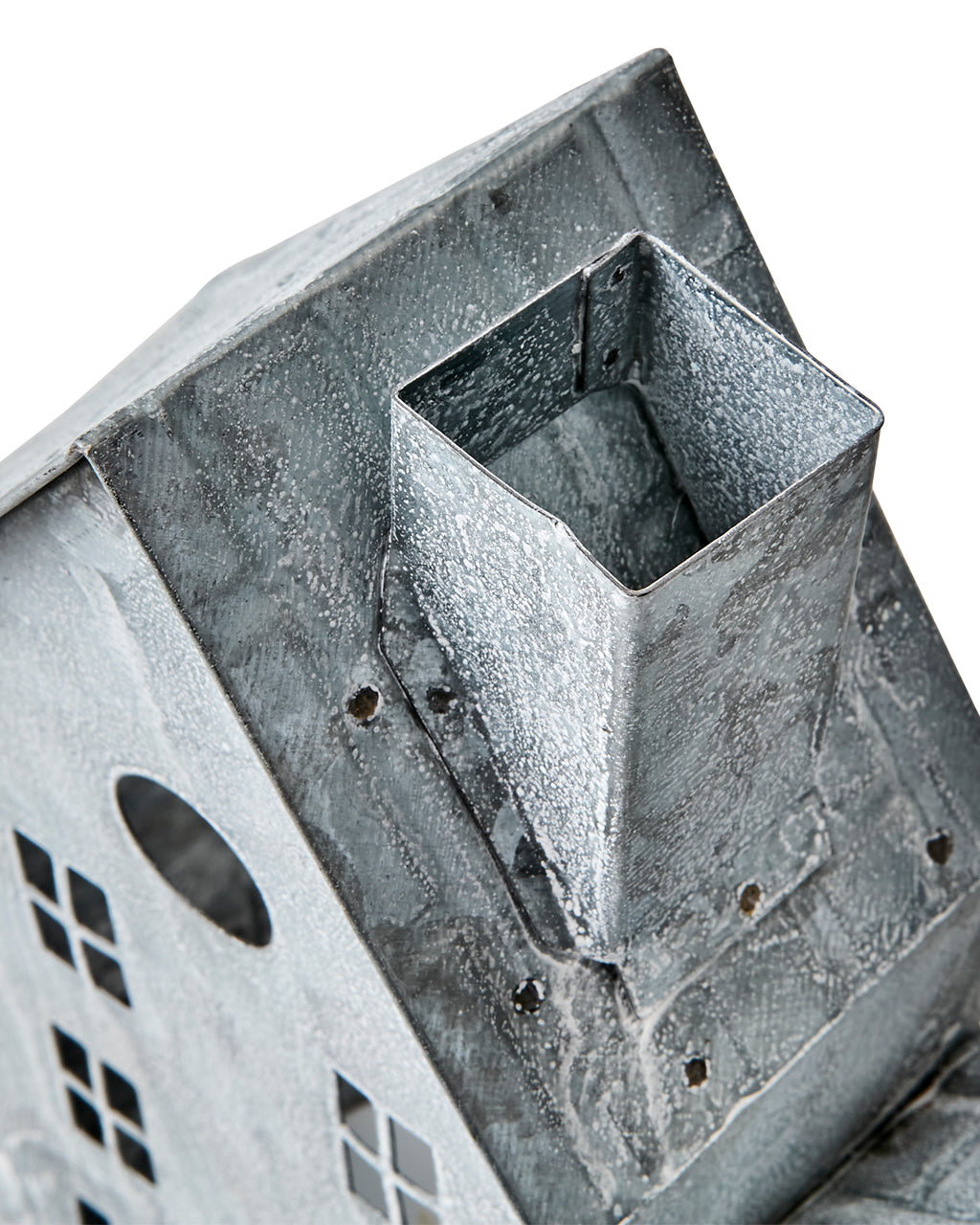 Lyslykt Hus Hvit/Grå - By