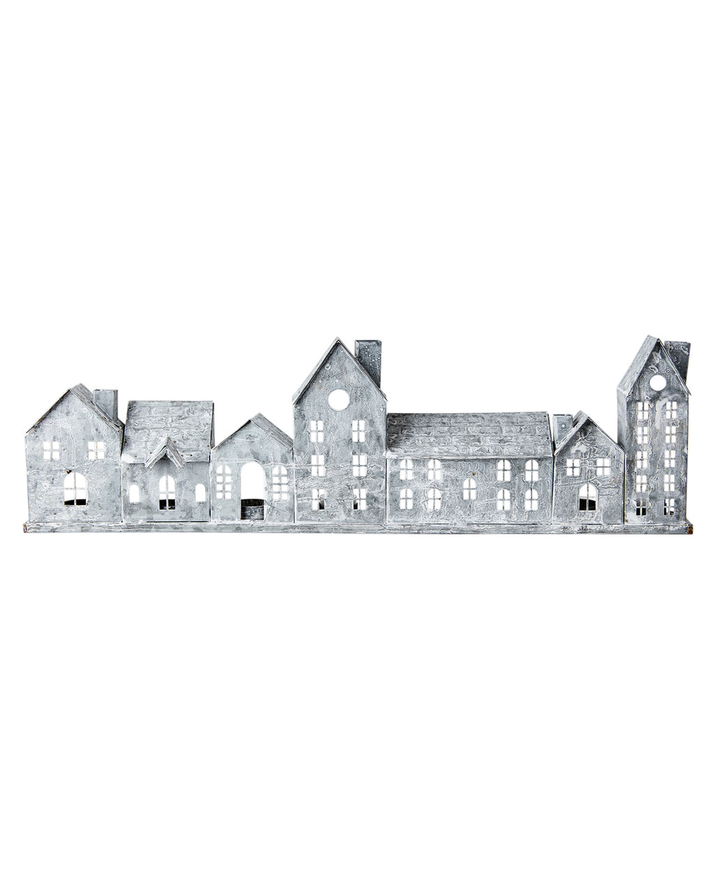 Lyslykt Hus Hvit/Grå - By Stor