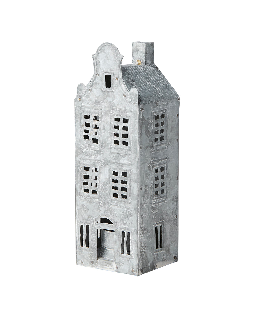 Lyslykt Hus Hvit/Grå 2