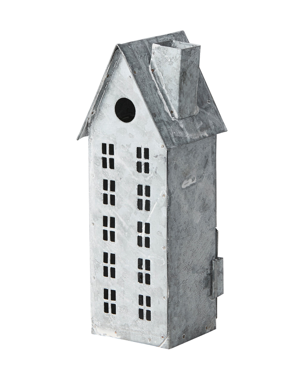 Lyslykt Hus Hvit/Grå 1