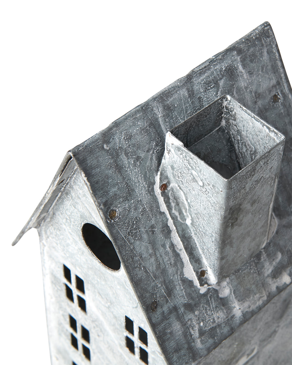 Lyslykt Hus Hvit/Grå 1