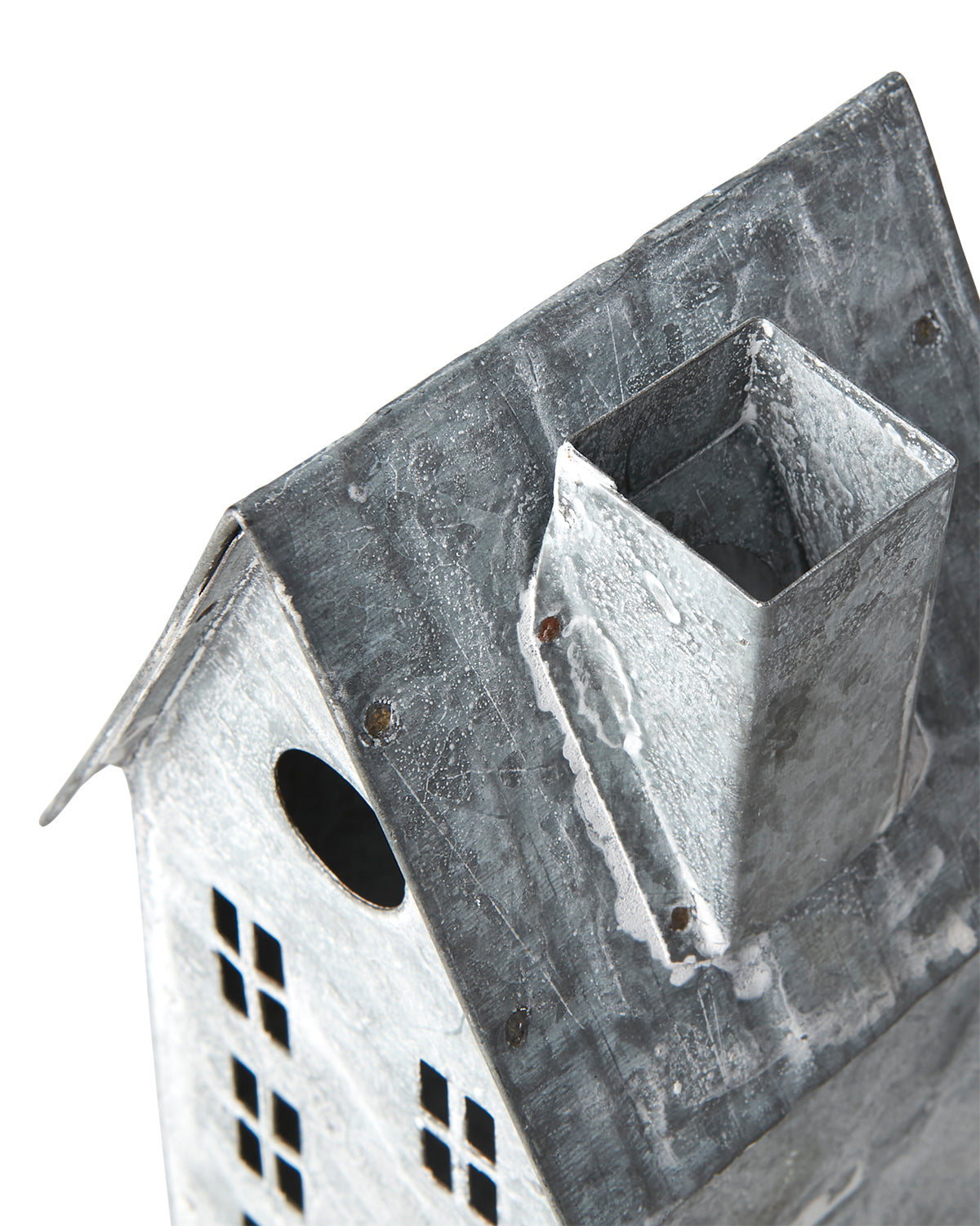 Lyslykt Hus Hvit/Grå 1