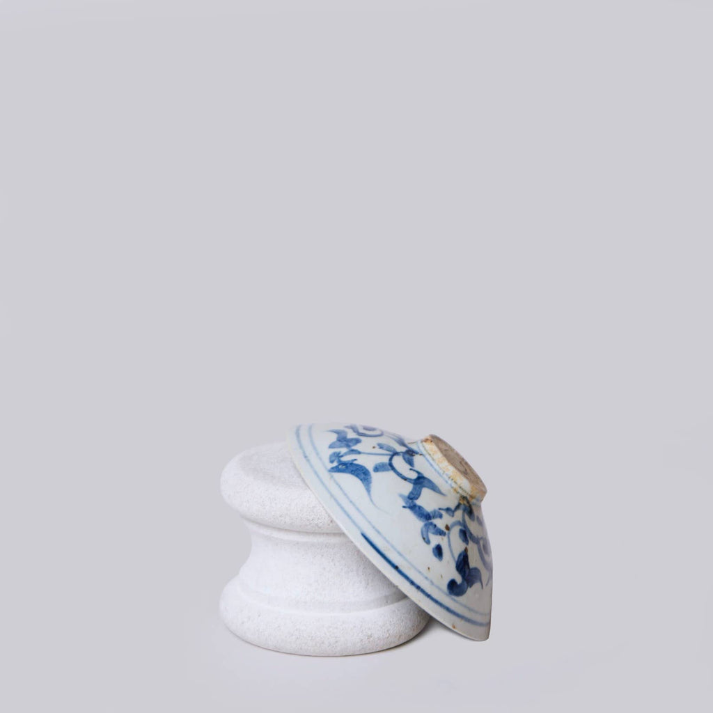 Skål Blue&White - Floral Conical