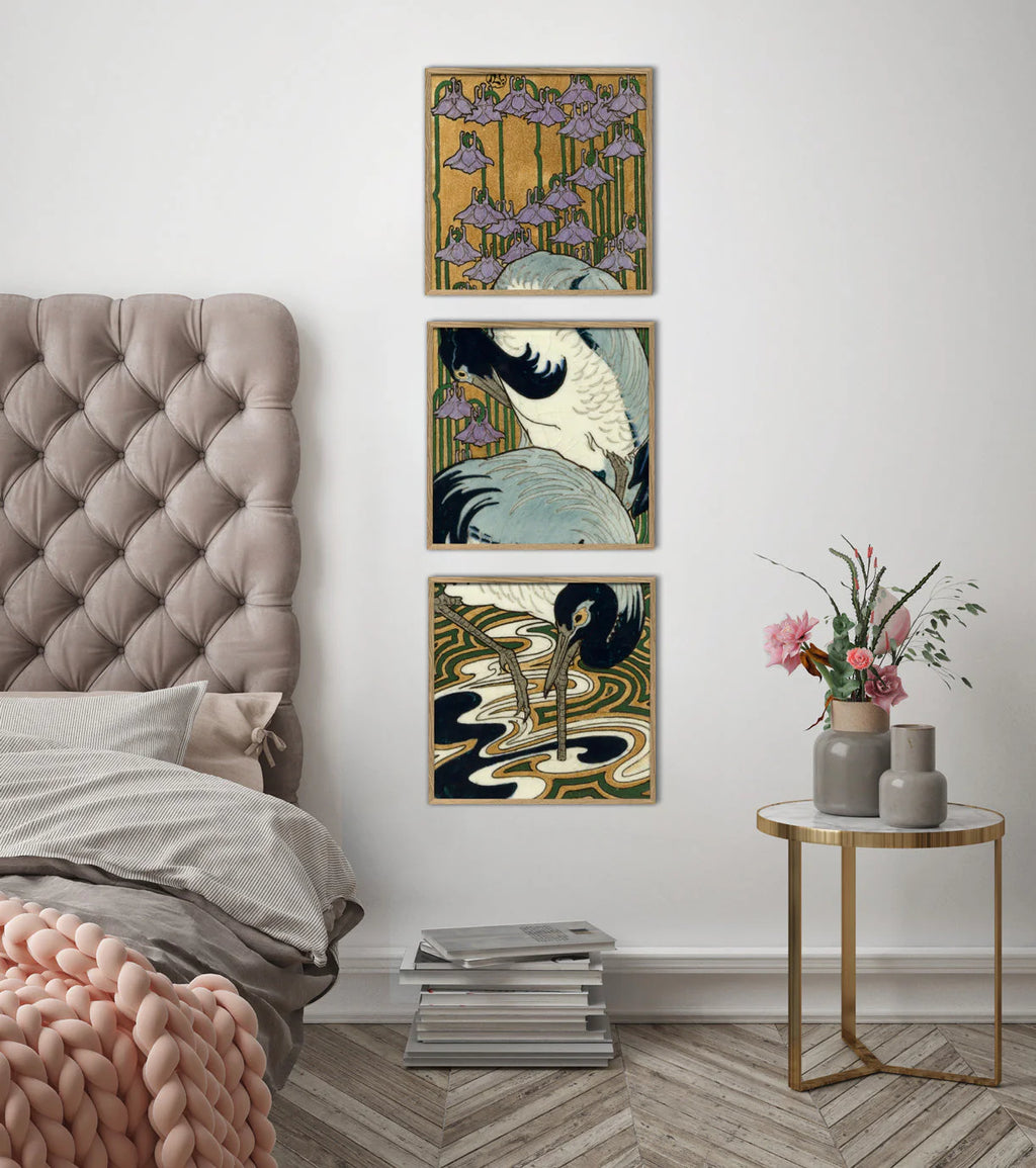 Tile with Heron