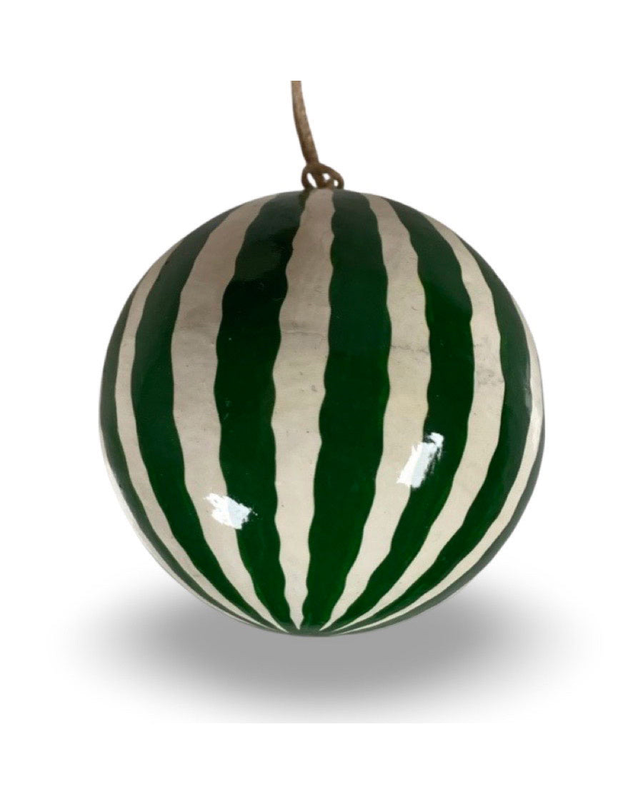 Julekule Håndmalt - Bell Grønn