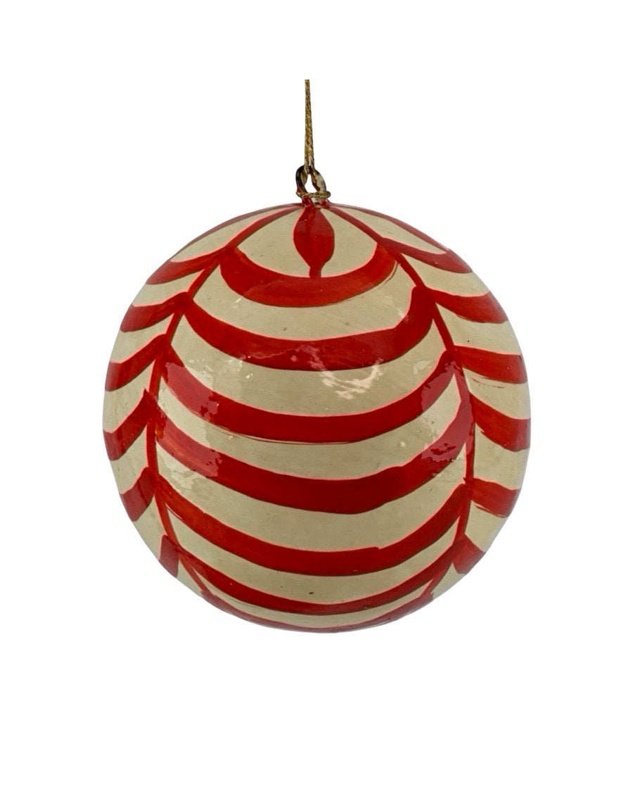 Julekule Håndmalt - Birk Rød